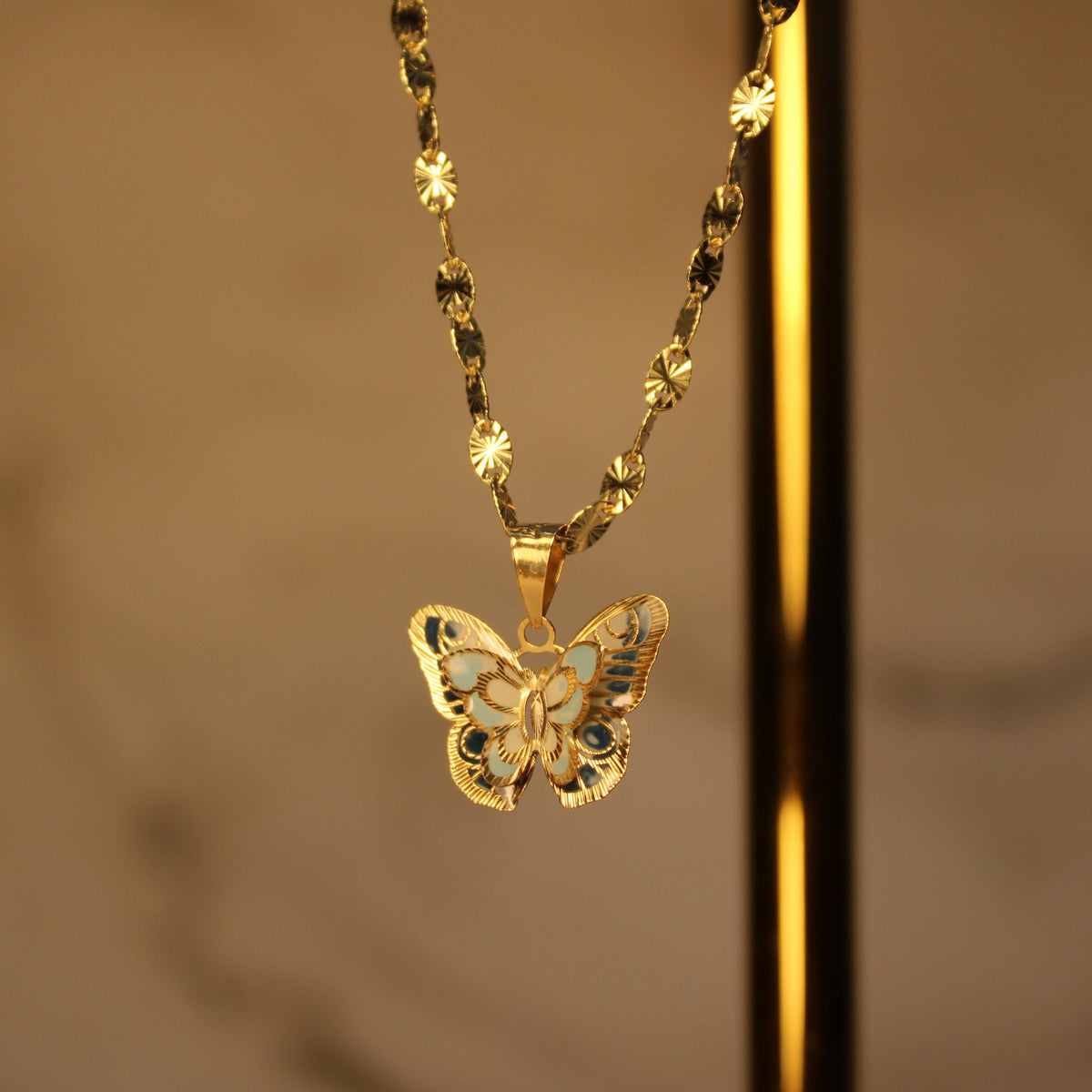 Butterfly Dreams” Pendant – 14k Solid Gold