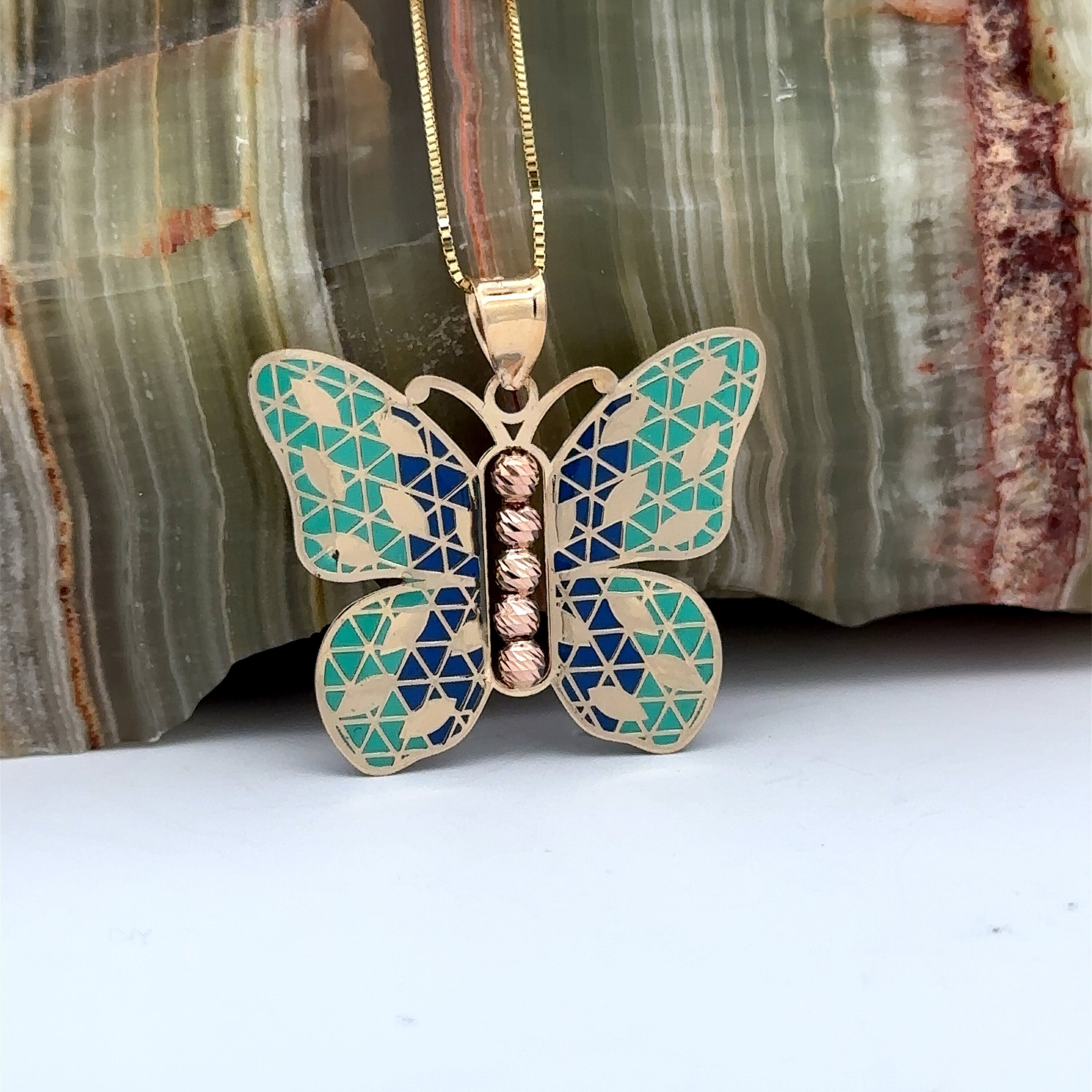 “Whimsy Flutter” Pendant - 14k Gold
