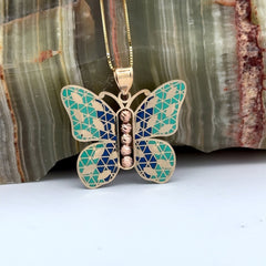 “Whimsy Flutter” Pendant - 14k Gold