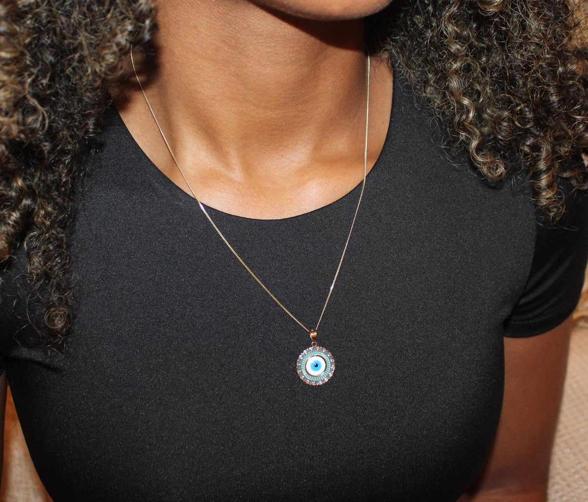 “Protective Eye” Pendant – 14k Solid Gold