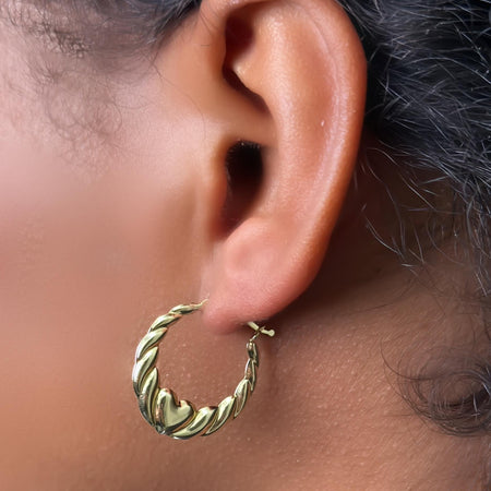 “Sweetheart Hoops” Earrings - 14k Gold