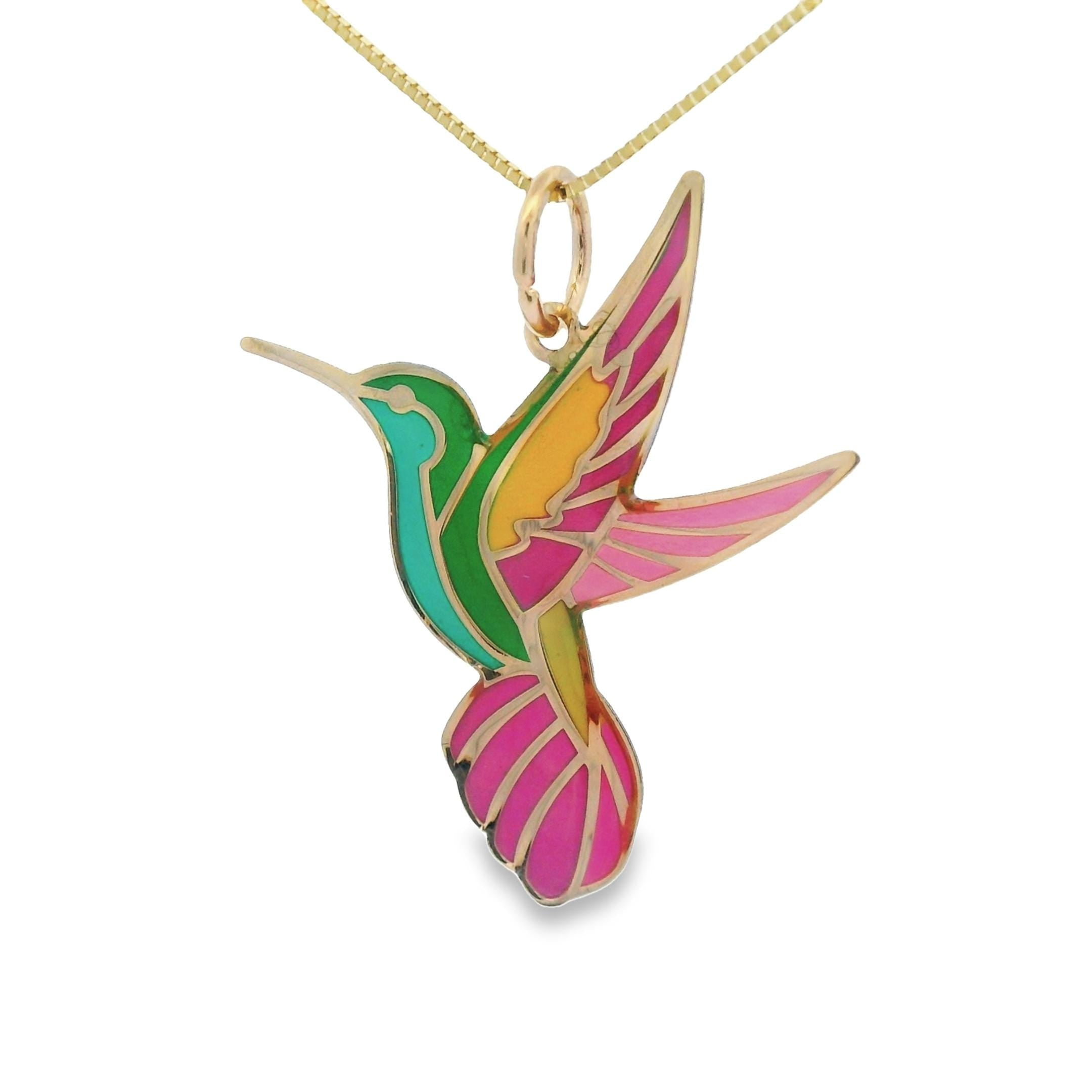 “Humming Bird” Pendant - 14k Gold