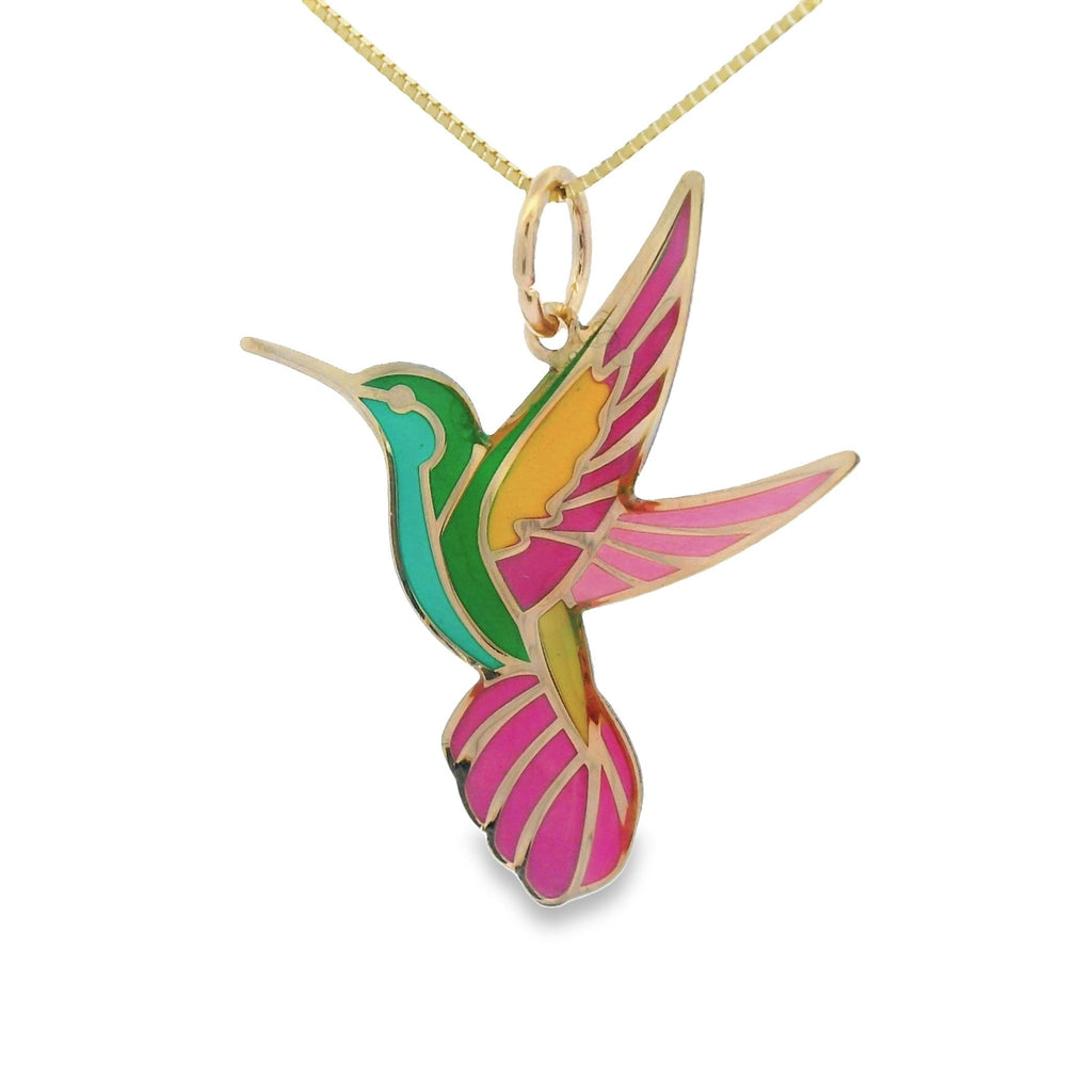 “Humming Bird” Pendant - 14k Gold