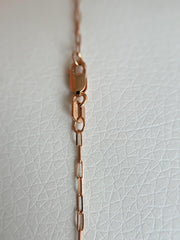 “Rose Paperclip” Chain - 14k Gold