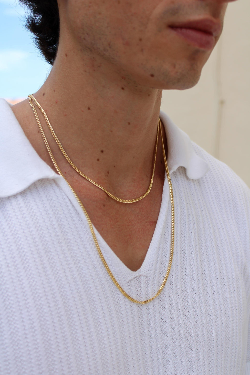 2.5mm solid gold Miami Cuban link chain necklace