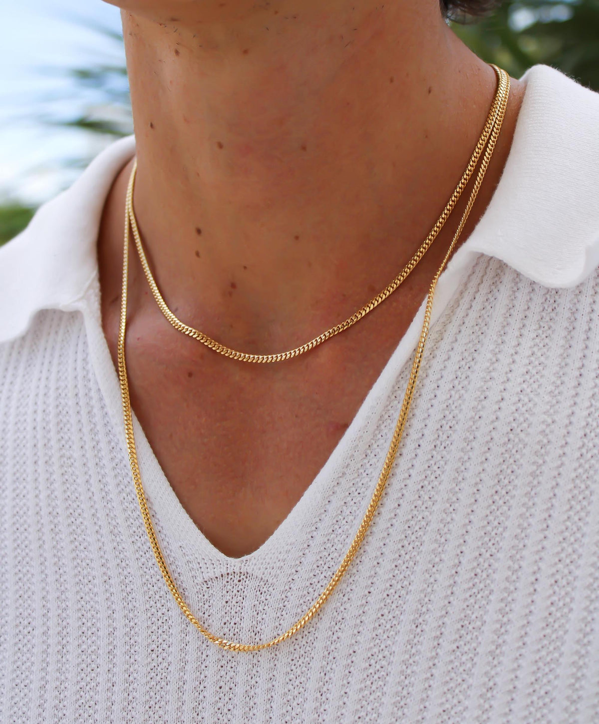 2.5mm solid gold Miami Cuban link chain necklace