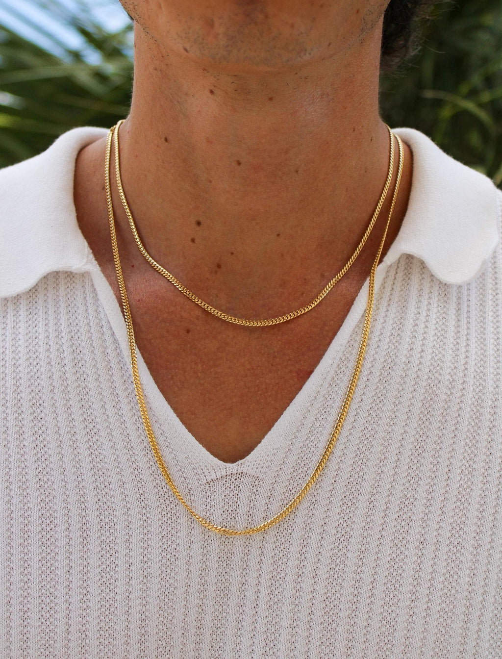 2.5mm solid gold Miami Cuban link chain necklace
