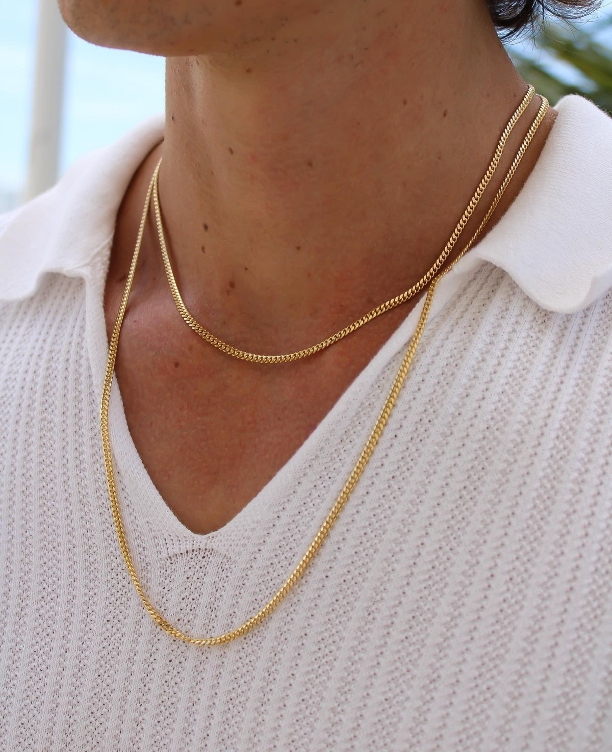 2.5mm solid gold Miami Cuban link chain necklace