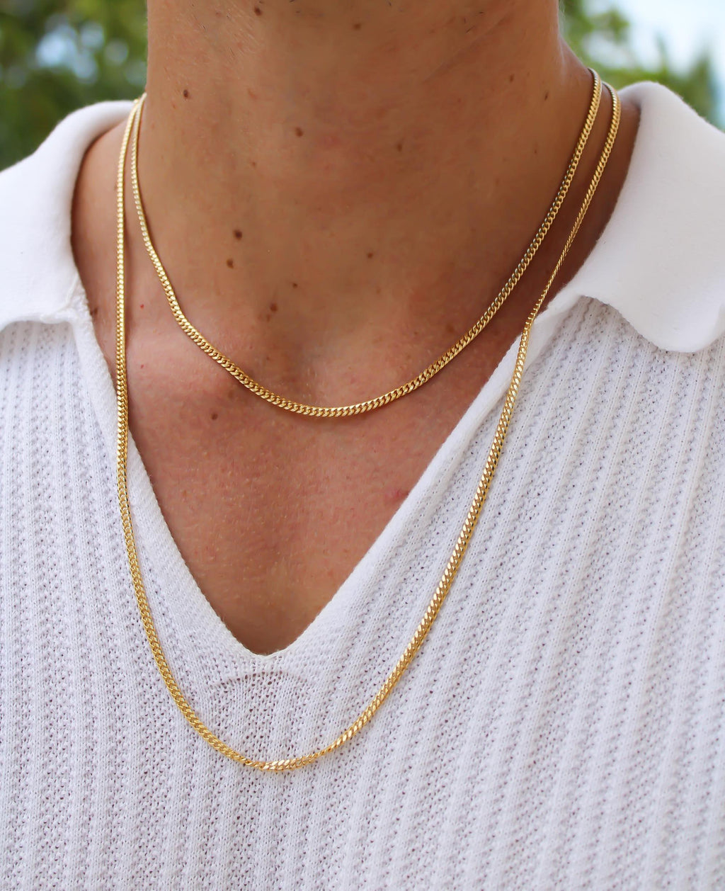 2.5mm solid gold Miami Cuban link chain necklace