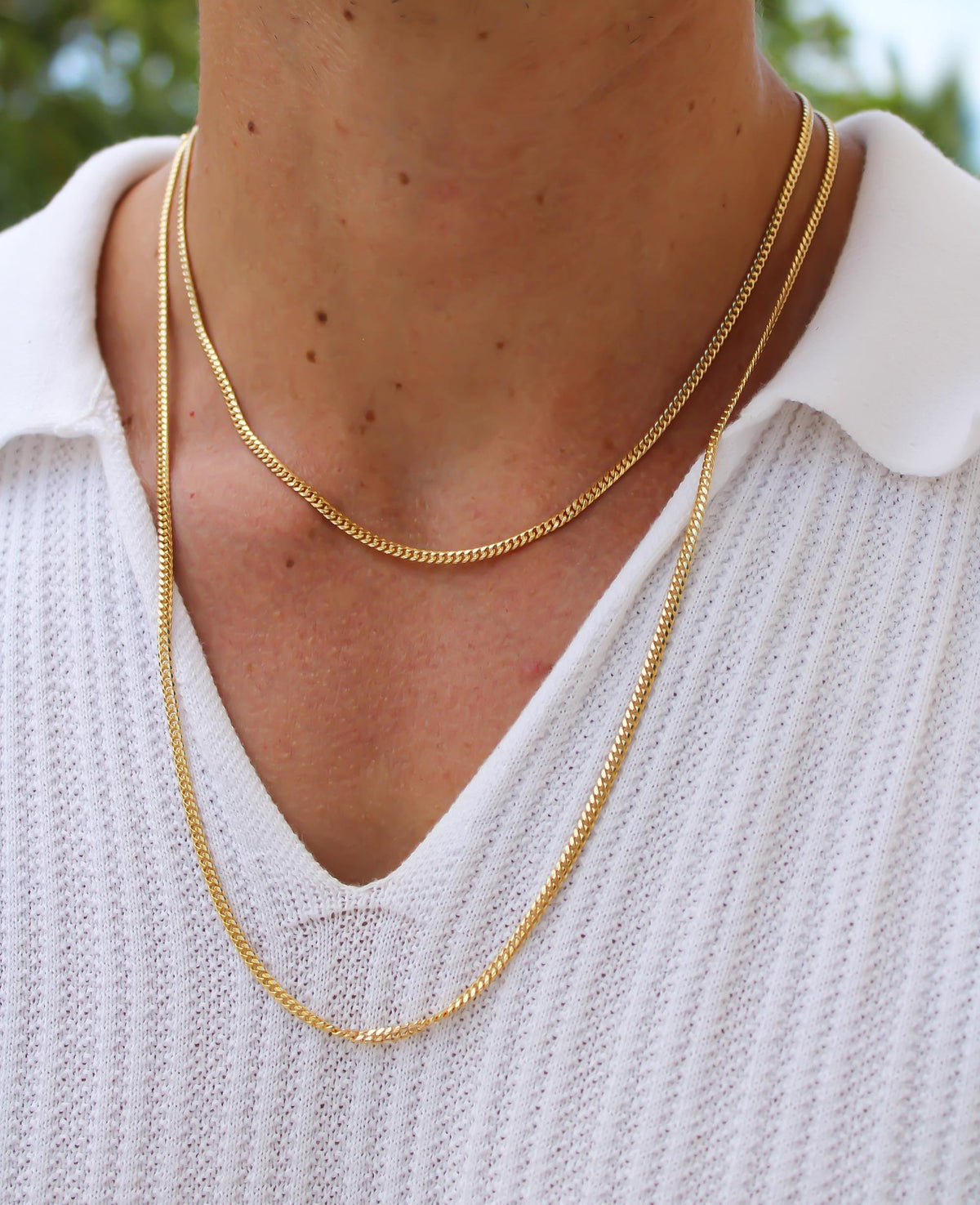 2.5mm solid gold Miami Cuban link chain necklace