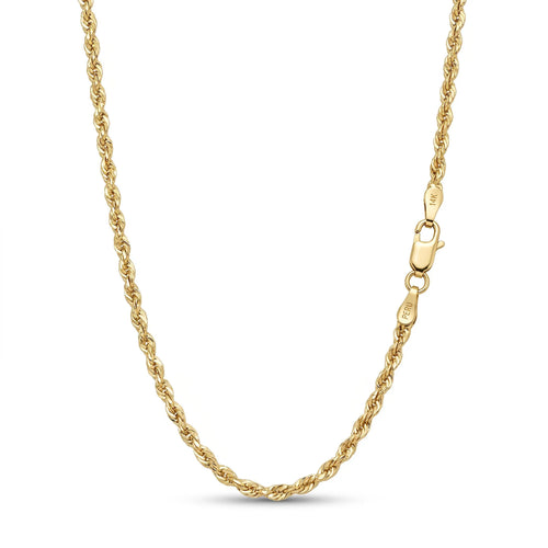 "Diamond-Cut Rope" Chain - 14k Yellow Gold