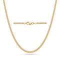 2.5mm solid gold Miami Cuban link chain necklace with lobster clasp
