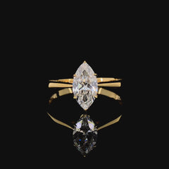 “Signature Marquise” Engagement Ring – 1 CT or 2 CT Lab Diamond